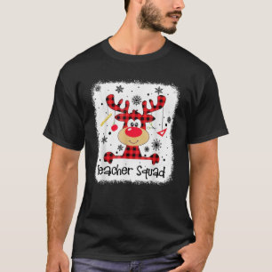 Teachsquad Niedlich Red Kariert Rentier Snow Lover T-Shirt