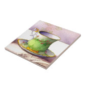 Teacup 0001 auf Spitze-Fliese Fliese (Seite)