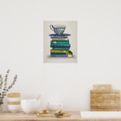 Teacup and Books Poster (Küche)