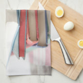 Teacup auf Buchstapel Küchentuch (Viertel Falte)