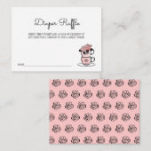 Teacup & Blume Baby Duschdusche Windeln Raffle Tic Begleitkarte (Vorne/Hinten)