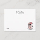 Teacup & Blume Babyduschenempfehlung für Mama Begleitkarte (Vorderseite)