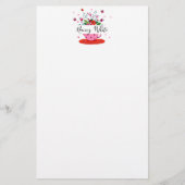 Teacup-Blume personalisiert Briefpapier (Vorderseite)