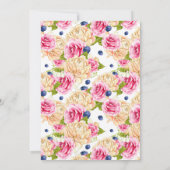 Teacup Bouquet Blume Bridal Brunch Einladung (Rückseite)