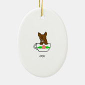 Teacup Chihuahua Oval Ornament (Hinten)