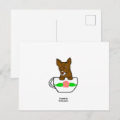 Teacup Chihuahua Postcard Postkarte (Vorne/Hinten)