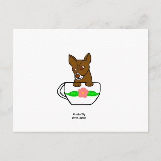 Teacup Chihuahua Postcard Postkarte (Vorderseite)