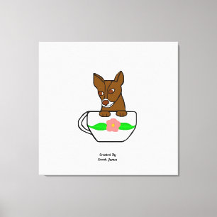 Teacup Chihuahua Wrapped Canvas Print Leinwanddruck