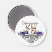 Teacup Clocks Magnet (Vorderseite/Rückseite)