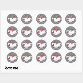 Teacup Coral Floral Monogram Danke Sticker (Blatt)
