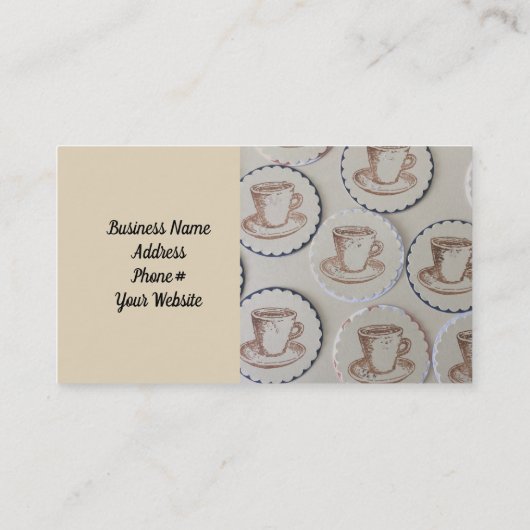 Teacup Drop in Visitenkarte (Rückseite)