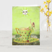 Teacup Fairy, Muttertag Karte (Gelbe Blume)