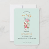 Teacup Floral Baby Dusche Tee Party Einladung (Vorderseite)