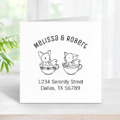 Teacup Foxes Gummistempel