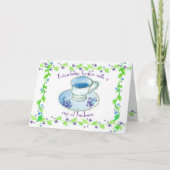 Teacup Friendship beginnt mit einer Tasse Freundli Karte (Vorderseite)