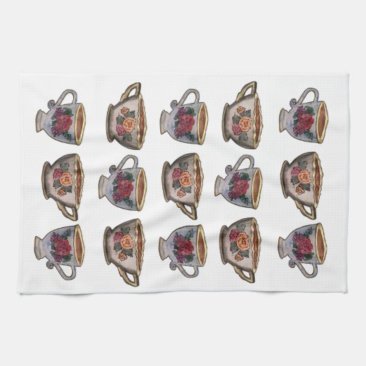 Teacup-Geschirrtuch Küchentuch (Horizontal)