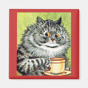 Teacup-Katzen-Magnet durch Louis Wain Magnet