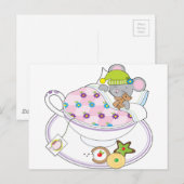 Teacup-Maus Postkarte (Vorne/Hinten)