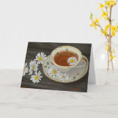 Teacup mit Blume Ermutigung Verse JW Karte (Gelbe Blume)