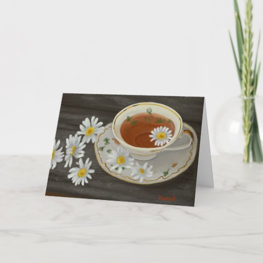 Teacup mit Blume Ermutigung Verse JW Karte (Vorderseite)