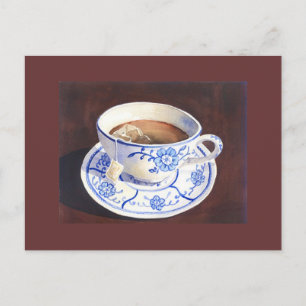 Teacup mit Teabag Postkarte