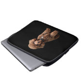 Teacup Poodle 2 Laptopschutzhülle (Vorne Knopf)