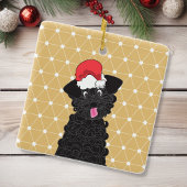 Teacup Poodle Weihnachtsmann Ornament
