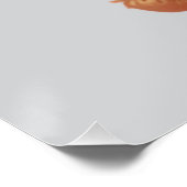 Teacup Poodle with Hat Poster (Ecke)