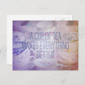 Teacup Quote Postcard Postkarte (Vorne/Hinten)