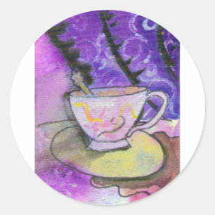 Teacup Runder Aufkleber