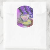 Teacup Runder Aufkleber (Tasche)