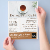 Teacup & Saucer, Barista, Café, Coffeehouse Advert Flyer (Hand)