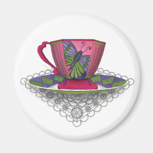 Teacup-Schmetterlings-Magnet Magnet