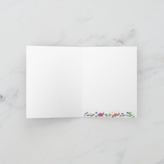 Teacup-Stapel-Tee-Zeit danken Ihnen Dankeskarte (Innenseite)