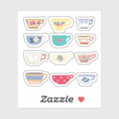 Teacup Stickers Aufkleber (Blatt)