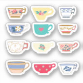 Teacup Stickers Aufkleber (Vorderseite)