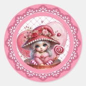 Teacup Süssen Runder Aufkleber (Vorderseite)