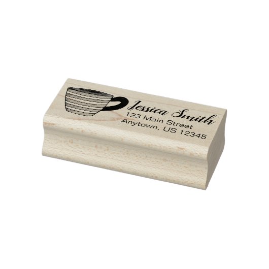 Teacup Tea Cup Personalisiert Address Rubber Brief Gummistempel (Stempel)