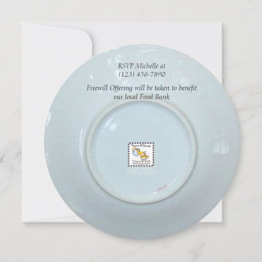 Teacup Tea Party Einladung (Rückseite)