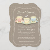 Teacup-Triochic-Brautparty-Tee-Party Einladung (Vorne/Hinten)