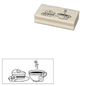 Teacup und Cake Gummistempel (Stempel)