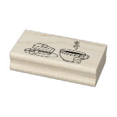Teacup und Cake Gummistempel (Stempel)