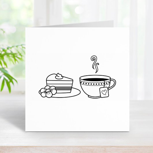Teacup und Cake Gummistempel
