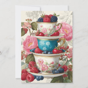 Teacup Whimsy Berry Delight Einladung