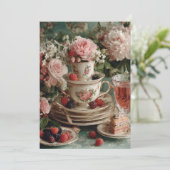 Teacup Whimsy | Tea Party Fun Einladung (Stehend Vorderseite)