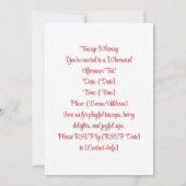 Teacup Whimsy | Tea Party Fun Einladung (Rückseite)