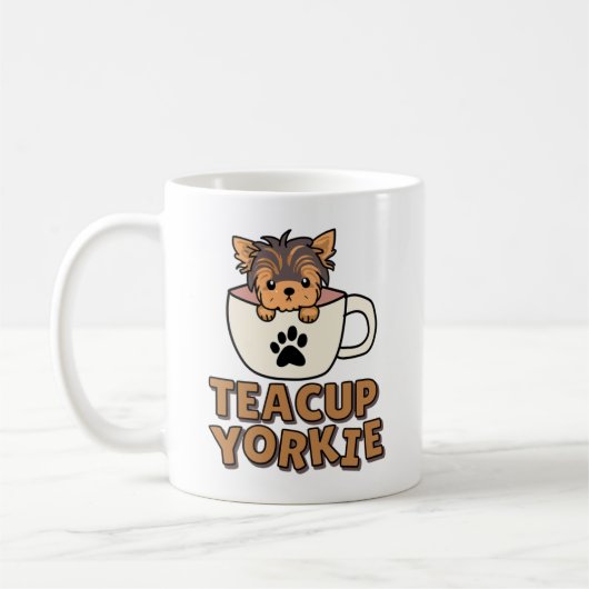 Teacup Yorkie Welpe  Kaffeetasse (Links)