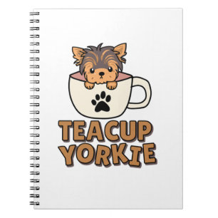 Teacup Yorkie-Welpe Notizblock