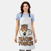 Teacup Yorkie Welpe  Schürze (Getragen)
