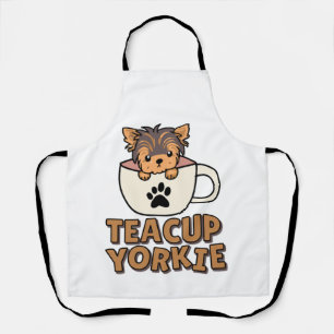 Teacup Yorkie Welpe Schürze